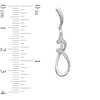 Thumbnail Image 2 of 1/10 CT. T.W. Diamond Loop Drop Earrings in 10K White Gold