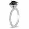 Thumbnail Image 1 of 2 CT. T.W. Enhanced Black and White Diamond Solitaire Ring in 10K White Gold