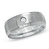 Thumbnail Image 1 of 1/10 CT. T.W. Diamond Step Edge Wedding Band in Cobalt - Size 10