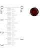 Thumbnail Image 2 of 7.0mm Garnet Stud Earrings in Sterling Silver