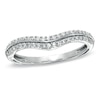Thumbnail Image 1 of 1/5 CT. T.W. Diamond Double Row Contour Wedding Band in 14K White Gold