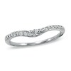 Thumbnail Image 1 of 1/6 CT. T.W. Diamond Swoop Contour Wedding Band in 14K White Gold