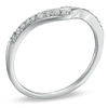 Thumbnail Image 2 of 1/6 CT. T.W. Diamond Swoop Contour Wedding Band in 14K White Gold