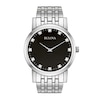 Thumbnail Image 1 of Men's Bulova Diamond Accent Watch with Black Dial (Model: 96D106)