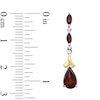 Thumbnail Image 1 of Pear-Shaped Garnet and Diamond Accent Pendant and Earrings Set in Sterling Silver and 14K Gold