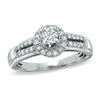 Thumbnail Image 0 of 1/2 CT. T.W. Diamond Split-Shank Frame Engagement Ring in 14K White Gold