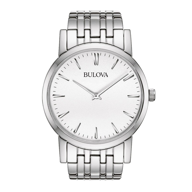 Main Image 1 of Men's Bulova Watch with Silver-Tone Dial (Model: 96A115)