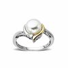 Thumbnail Image 0 of 8.0mm Cultured Freshwater Pearl and Diamond Accent Ring in Sterling Silver and 14K Gold