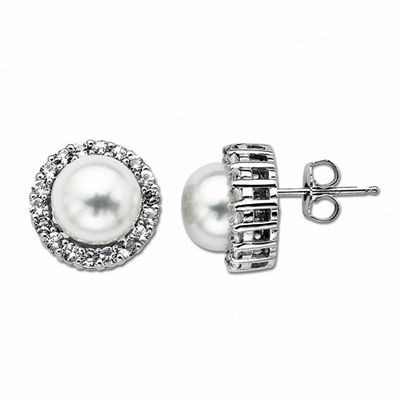 freshwater pearl earrings sterling silver