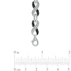 Thumbnail Image 2 of 1/3 CT. T.W. Enhanced Black and White Diamond "X" Bracelet in Sterling Silver