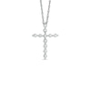 Thumbnail Image 0 of 1/8 CT. T.W. Diamond Bubbles Cross Pendant in 10K White Gold