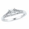 Thumbnail Image 0 of 1/20 CT. T.W. Diamond "V" Split Shank Promise Ring in 10K White Gold