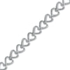 Thumbnail Image 0 of 1/15 CT. T.W. Diamond Heart Link Bracelet in Sterling Silver