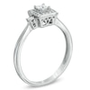 Thumbnail Image 1 of 1/4 CT. T.W. Princess-Cut Diamond Frame Promise Ring in 10K White Gold