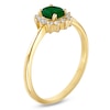 Thumbnail Image 1 of Oval Emerald and Diamond Ring in 10K Gold