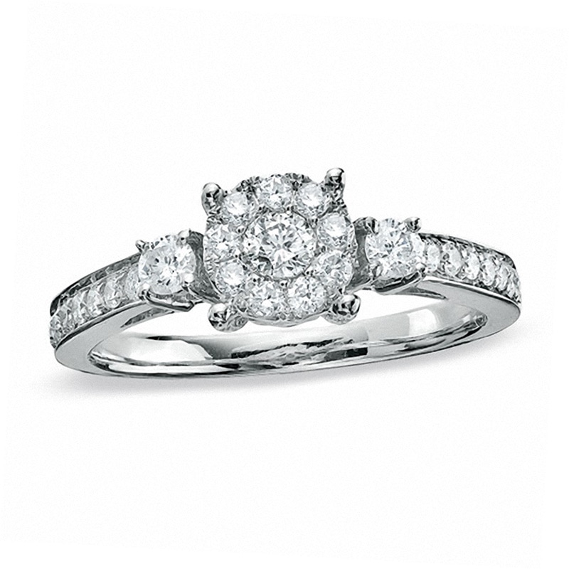 5/8 CT. T.W. Diamond Engagement Ring in 14K White Gold