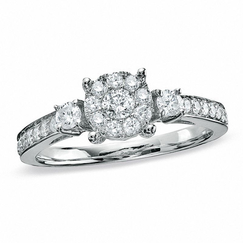 Main Image 2 of 5/8 CT. T.W. Diamond Engagement Ring in 14K White Gold