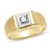 Thumbnail Image 0 of Men's 1/10 CT. Diamond Solitaire Square Top Ring in 10K Gold