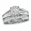 Thumbnail Image 0 of 1 CT. T.W. Framed Diamond Bridal Set in 14K White Gold