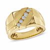 Thumbnail Image 1 of 1/3 CT. T.W. Diamond Five Stone Slant Wedding Band in 10K Gold