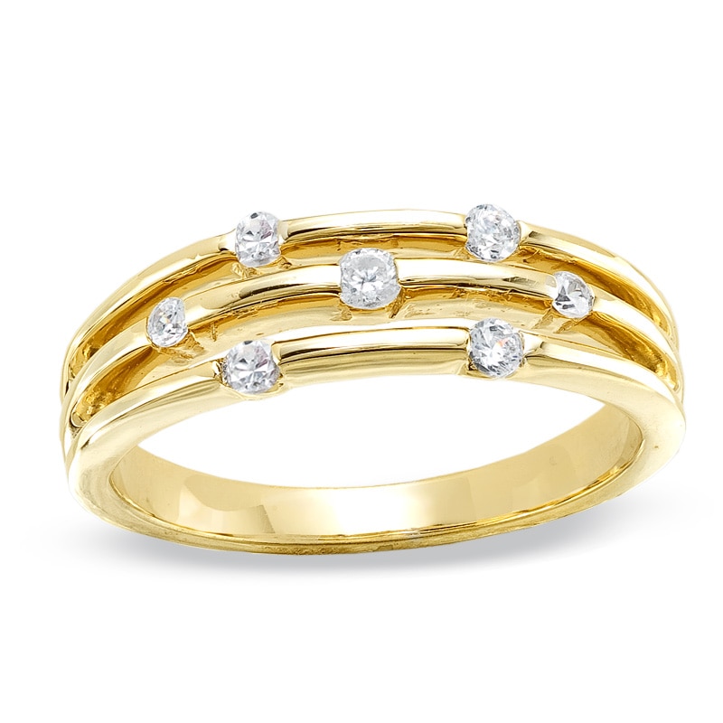 Main Image 1 of 1/4 CT. T.W. Diamond Orbit Band in 10K Gold