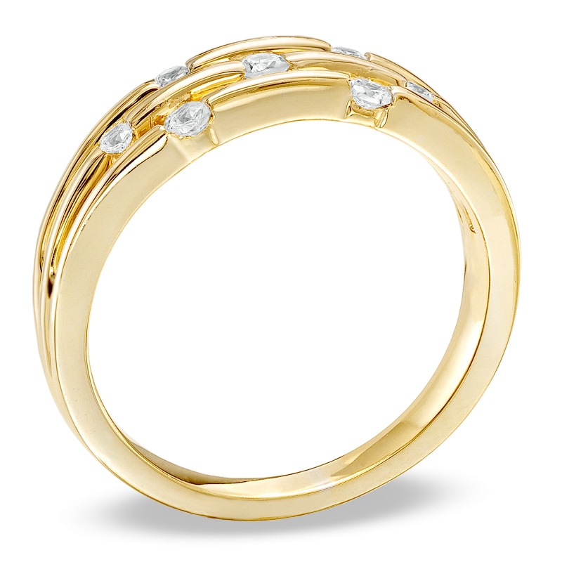 Main Image 2 of 1/4 CT. T.W. Diamond Orbit Band in 10K Gold