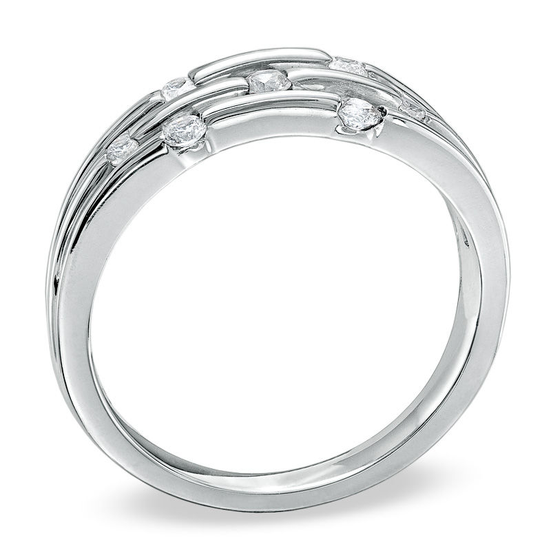 1/4 CT. T.W. Diamond Orbit Band in 10K White Gold