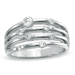1/2 CT. T.W. Diamond Orbit Band in 10K White Gold