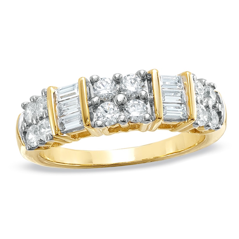 1 CT. T.W. Diamond Clover Band in 10K Gold