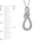 Thumbnail Image 2 of 1/4 CT. T.W. Diamond Knotted Swirl Pendant in Sterling Silver
