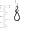 Thumbnail Image 2 of 1/4 CT. T.W. Black Diamond Knotted Swirl Pendant in Sterling Silver