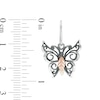 Thumbnail Image 3 of Black Hills Gold Oxidized Butterfly Drop Earrings in Sterling Silver