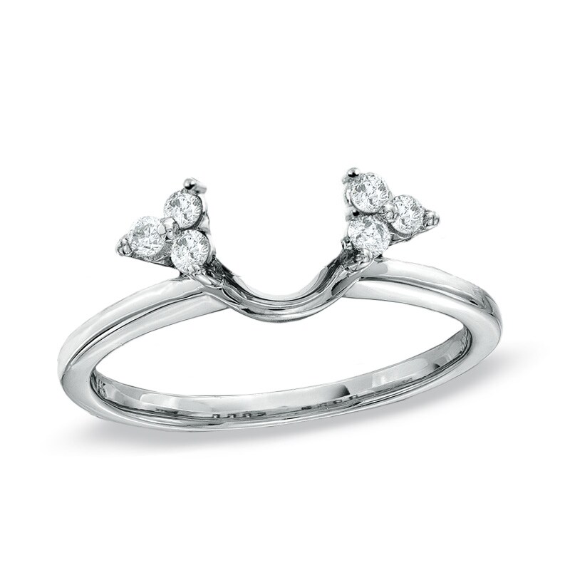 Main Image 1 of 1/6 CT. T.W. Diamond Wrap in 14K White Gold