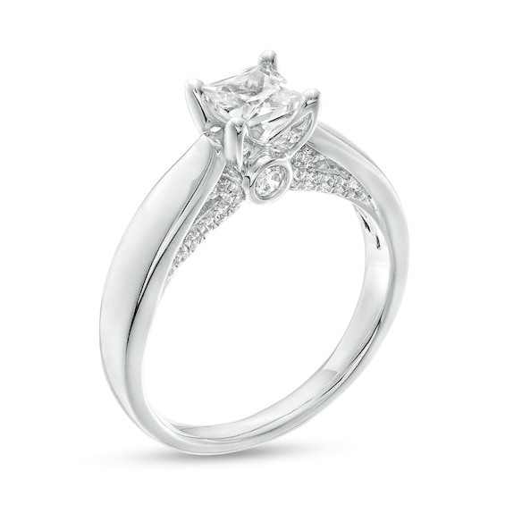 1 CT. T.w. Certified Princess-Cut Diamond Engagement Ring in 14K White Gold (J/I2)