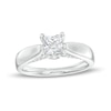 Thumbnail Image 2 of 1 CT. T.W. Certified Princess-Cut Diamond Engagement Ring in 14K White Gold (J/I2)