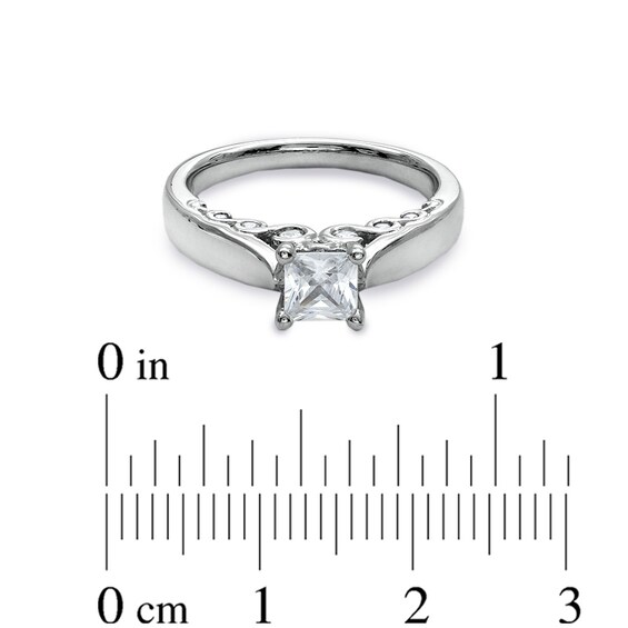 1 CT. T.W. Princess-Cut Diamond Solitaire Engagement Ring in 14K White Gold (I-J/I2) 1 CT. T.W. Princess-Cut Diamond Solitaire Engagement Ring in 14K White Gold (I-J/I2)