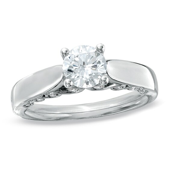 1 CT. T.w. Diamond Solitaire Engagement Ring in 14K White Gold (I-J/I2)