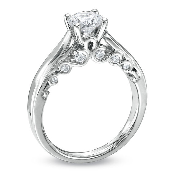 1 CT. T.w. Diamond Solitaire Engagement Ring in 14K White Gold (I-J/I2)