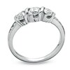 Thumbnail Image 2 of 1 CT. T.W. Diamond Three Stone X Swirl Ring in 14K White Gold