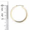 Thumbnail Image 2 of 32.0mm Diamond-Cut Inverted Square Hoop Earrings in 14K Gold