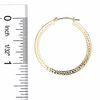Thumbnail Image 3 of 32.0mm Diamond-Cut Inverted Square Hoop Earrings in 14K Gold