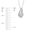 Thumbnail Image 1 of 1/20 CT. T.W. Diamond Split Bail Heart Pendant in 10K White Gold