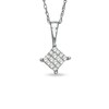 Thumbnail Image 0 of 1/8 CT. T.W. Composite Princess-Cut Diamond Pendant in 14K White Gold