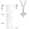 Thumbnail Image 1 of 1/8 CT. T.W. Composite Princess-Cut Diamond Pendant in 14K White Gold