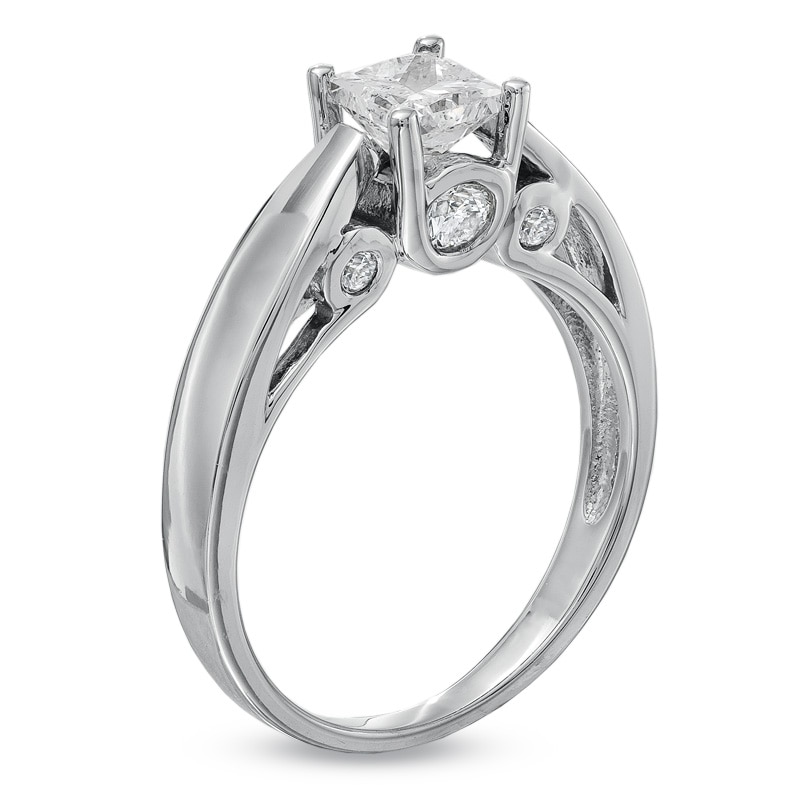 Main Image 2 of 1 CT. T.W. Princess-Cut Diamond Engagement Ring in 14K White Gold