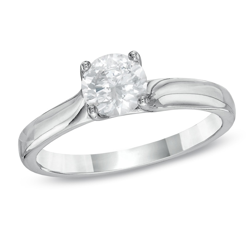 Main Image 1 of 3/4 CT. Certified Diamond Solitaire Engagement Ring in 14K White Gold (I/SI2)