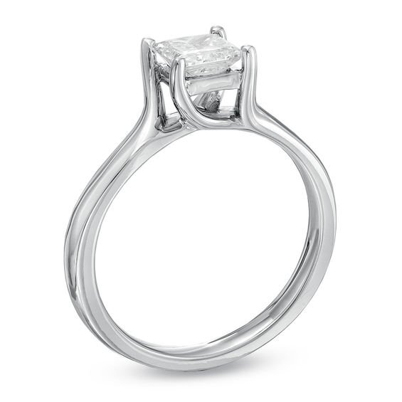 3/4 CT. Certified Princess-Cut Diamond Solitaire Engagement Ring in 14K White Gold (I/Si2)