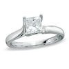 Thumbnail Image 1 of 1 CT. Certified Princess-Cut Diamond Solitaire Engagement Ring in 14K White Gold (I/SI2)