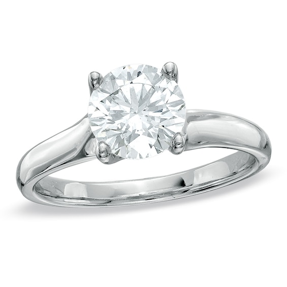 1-1/2 CT. Certified Diamond Solitaire Engagement Ring in 14K White Gold (I/Si2)