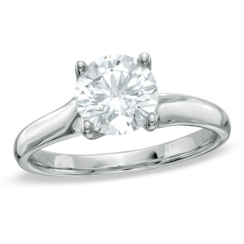 1-1/2 CT. Certified Diamond Solitaire Engagement Ring in 14K White Gold (I/SI2)